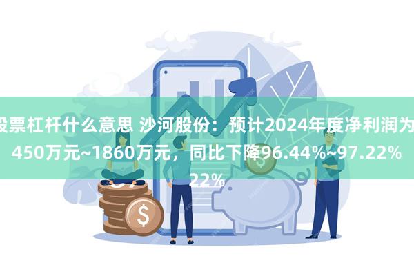 股票杠杆什么意思 沙河股份：预计2024年度净利润为1450万元~1860万元，同比下降96.44%~97.22%