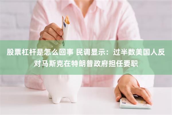 股票杠杆是怎么回事 民调显示：过半数美国人反对马斯克在特朗普政府担任要职